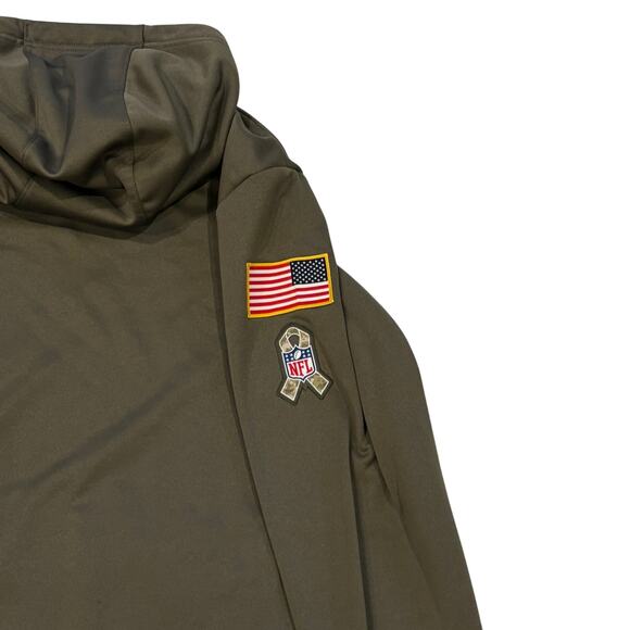 Nike New England Patriots Salute To Service Sweatshirt Mens 2XL Green Therma Fit - Picture 5 of 15